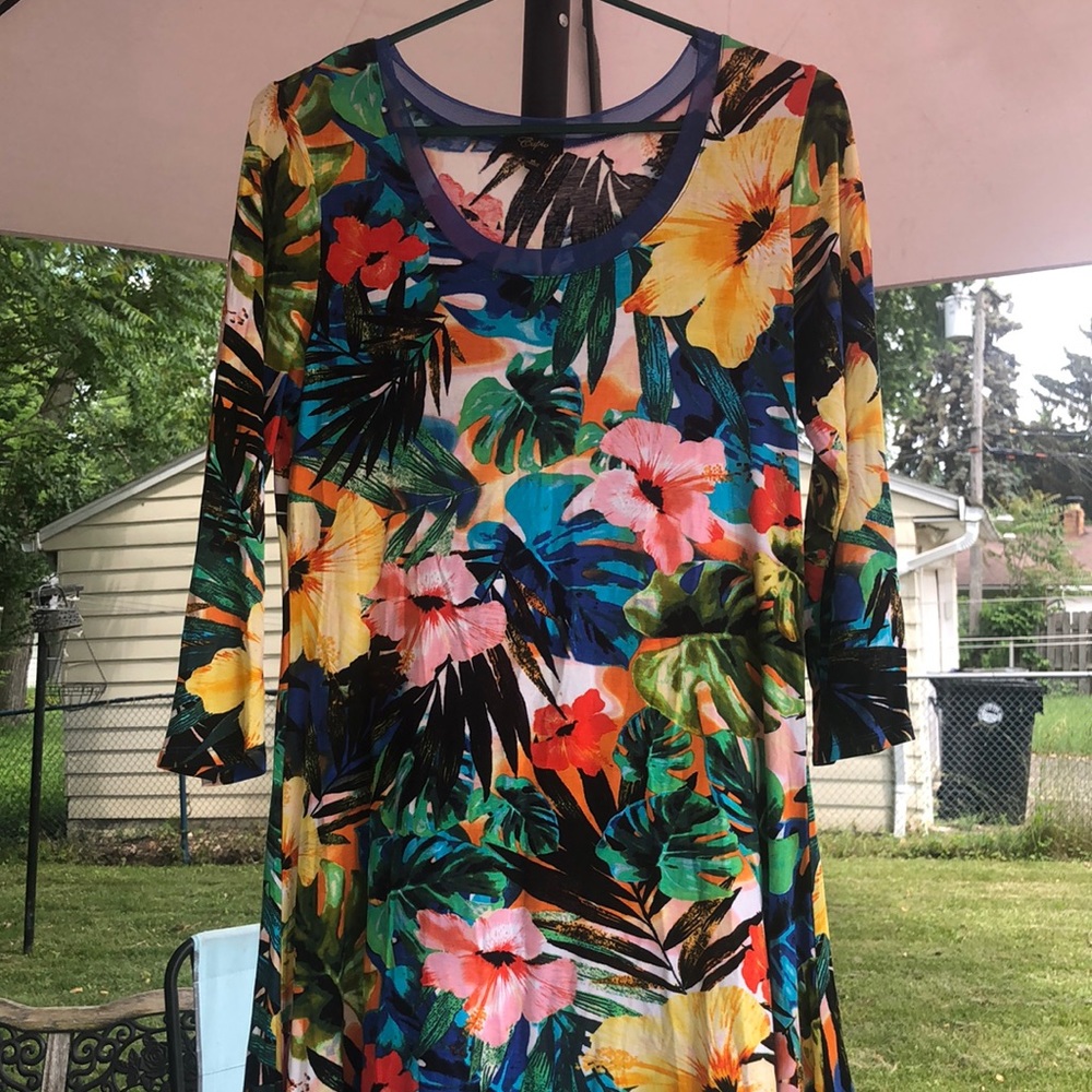Tropical knit Summer dress